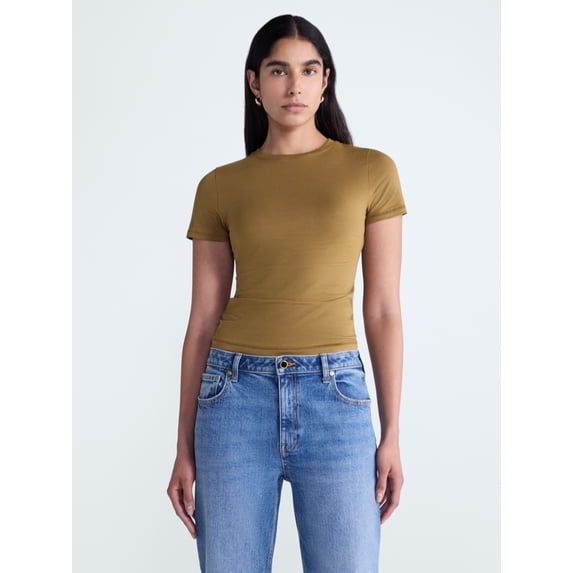 Scoop Women’s The York Baby Tee with Short Sleeves, Sizes XS-XXL