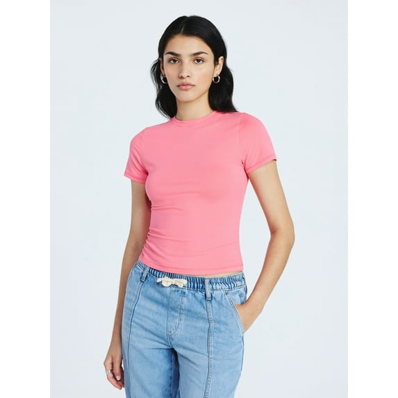 Scoop Women’s The York Baby Tee with Short Sleeves, Sizes XS-XXL