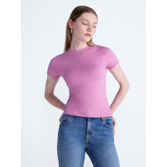 Scoop Women’s The York Baby Tee with Short Sleeves, Sizes XS-XXL