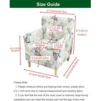 CRFATOP Stretch Chair Slipcovers with Arms for Living Room Accent Chair Covers Soft Banquet Chair Covers