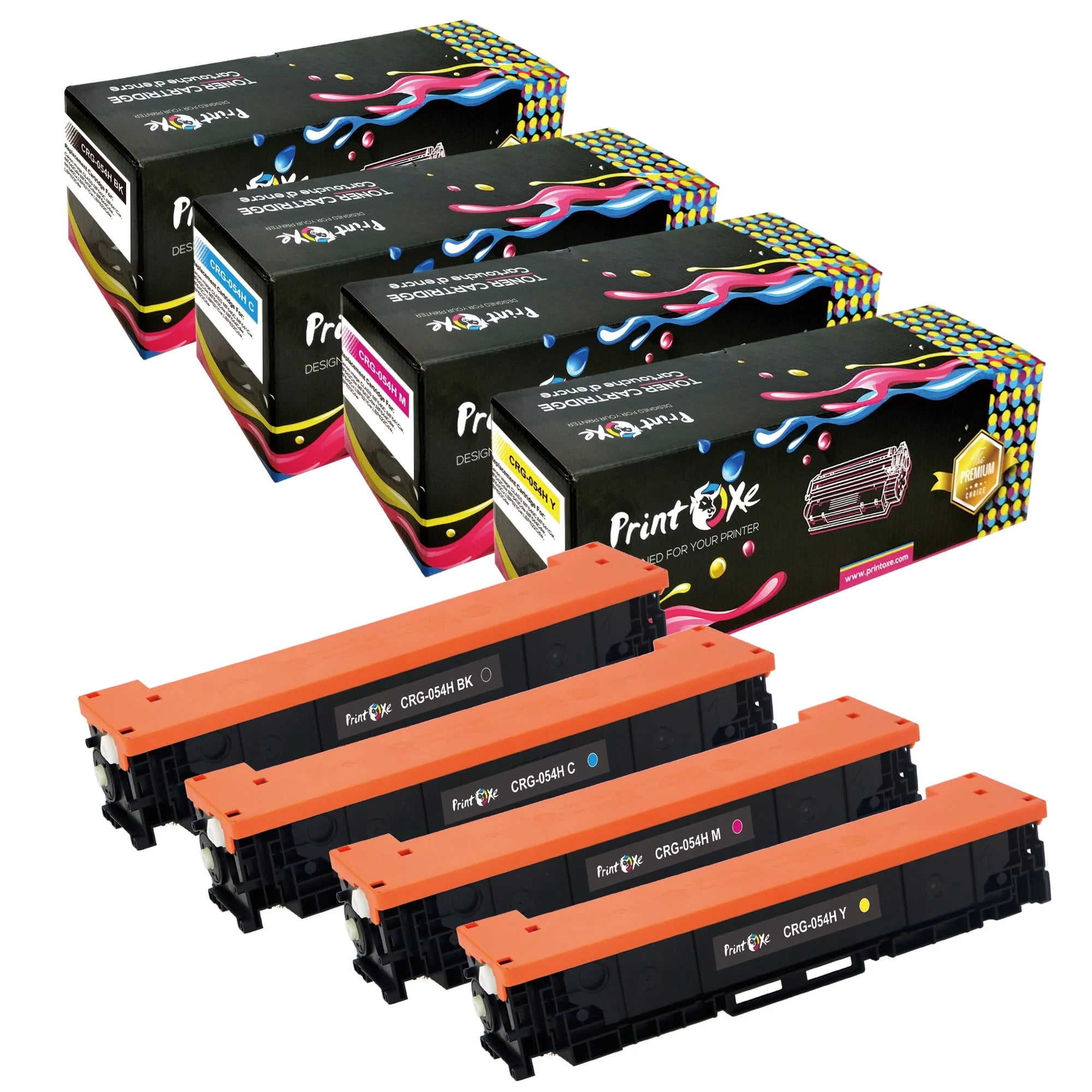 CRG 054H Compatible Set 4 Toner Cartridges High Yield 054 for Canon