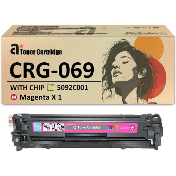 CRG-069 Toner Cartridges Replacement for Canon CRG-069 CRG069 5091C001 Toner Cartridge Compatible for Canon ImageCLASS MF753Cdw MF754Cdw MF750C MF751Cdw MF752Cdw Printers, 1 Yellow