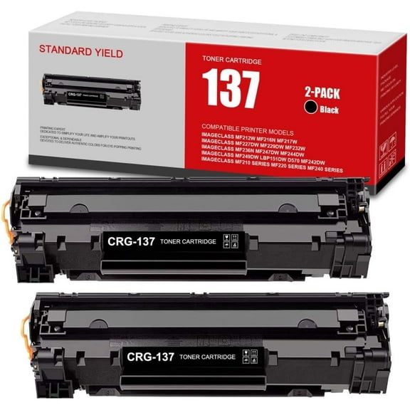 CRG-137 137 Toner Cartridge Replacement for CRG137 imageCLASS LBP151dw D570 MF227dw MF229dw MF244dw MF249dw MF240 Series MF242dw MF210 Series Printers, BLACK