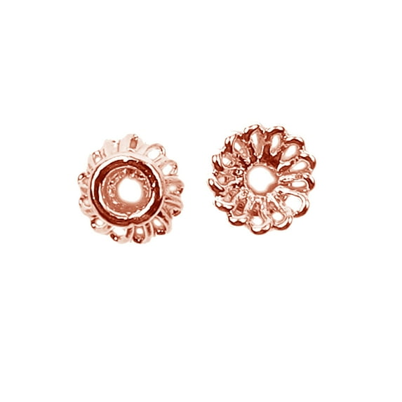 CRG-148 Rose Gold Overlay Bead Cap