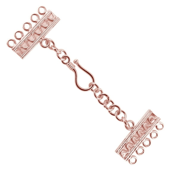 CRG-179-5H Rose Gold Overlay Multi Strand Clasp With 5 Holes