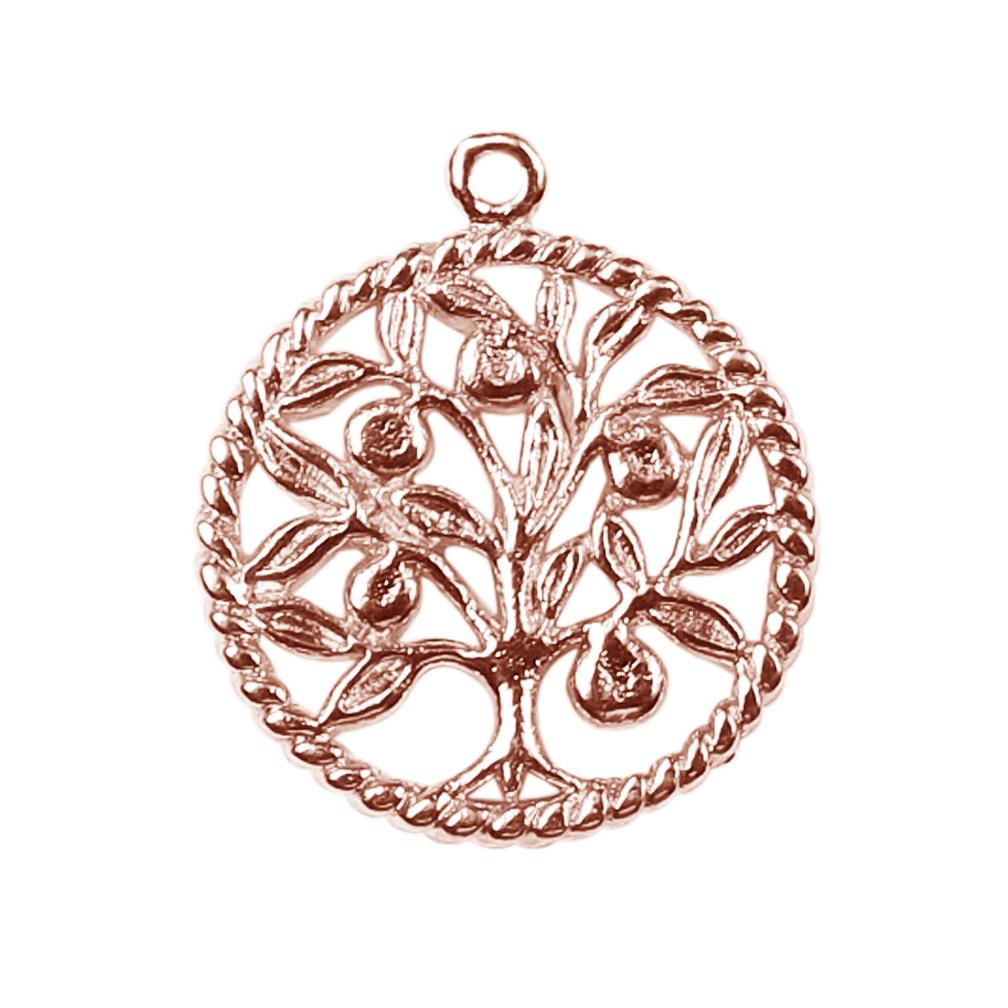 CRG-452 Rose Gold Overlay Tree of Life Charm - Walmart.com