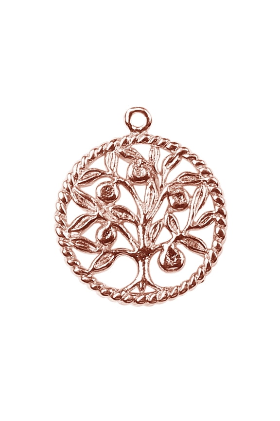 CRG-452 Rose Gold Overlay Tree of Life Charm