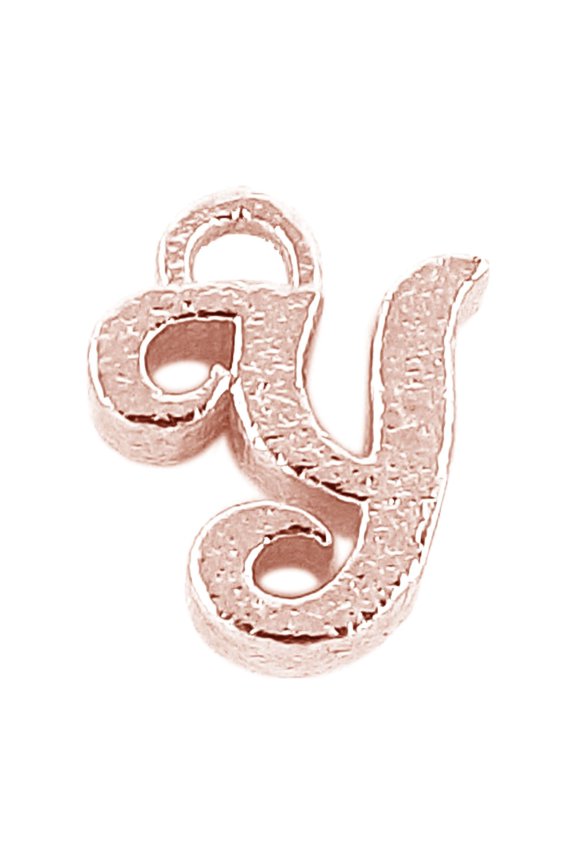 CRG-497 Rose Gold Overlay Alphabet 'Y' Charm