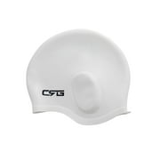 CRG Silicone Swimming Cap,Swim Cap for Man, Women, Unisex Adult White