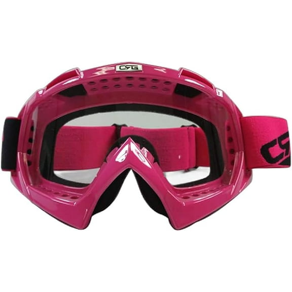 CRG Sports Motocross ATV Dirt Bike Off Road Racing Goggles ORANGE T815-7-6 T815-7-6 - Parent (Multi-Color Lens Red Frame)