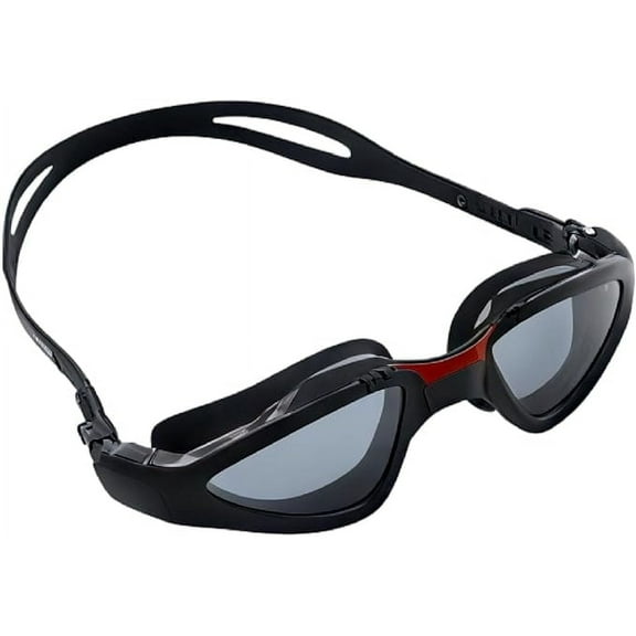 CRG Sports UV Protection Anti-Fog Adult Adjustable Swimming Goggles for Man, Woman, Unisex Adult 890BR (Black/Red)…