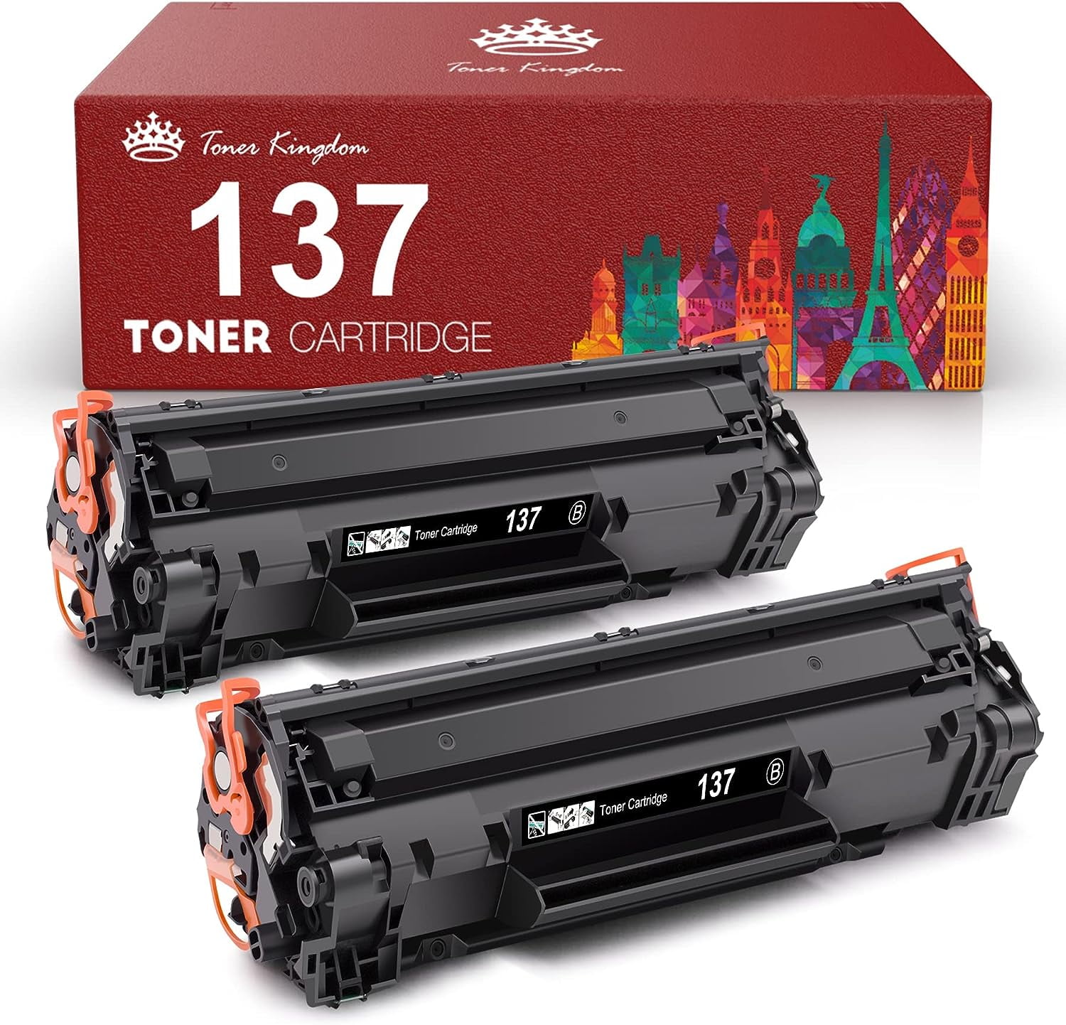 Toner Kingdom Compatible Canon 137 Toner Cartridge 2 Pack for