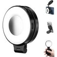 thumbnail image 1 of CRI 95+ Magnetic 3-in-1 Selfie Light with Mirror, 360° Rotating Mobile Phone Ring Led Light Clip, Portable Small Clip On Phone Selfie Light for Selfies, Video Recording Call (Black), 1 of 7