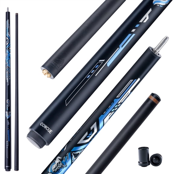 COW Carbon Fiber Break Cue Professional Powerful Punch Cue with 12.9mm Tip and Uni-loc Joint for Competitions