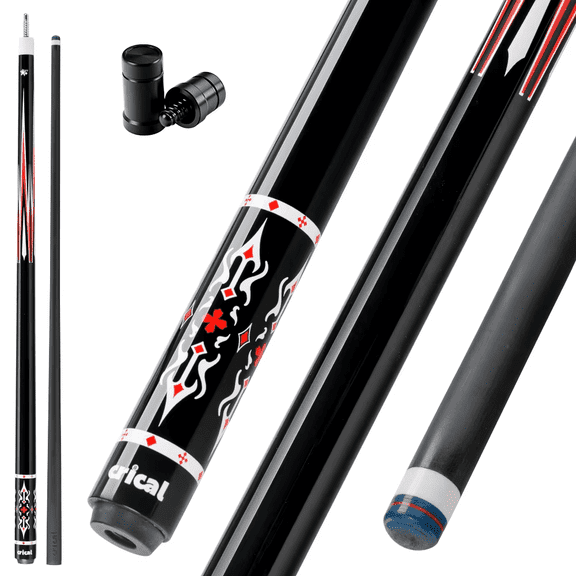 CRICAL Carbon Fiber Pool Cue Stick 58" Billiard Cue 12.5mm Professional Low Deflection Pool Sticks