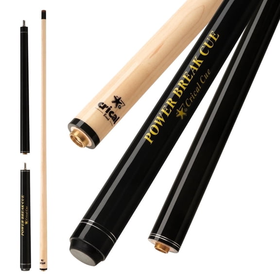 CRICAL Heavy Hitter Jump Break Cue 3-Pieces Carbon Fiber Break Jump Cue with 13.2mm Tip Punch Cue Jump Cue Billiard Pool Stick