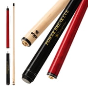 CRICAL Jump Break Cue 3-Pieces Break Jump Cue with 13.2mm Tip 54inch Red for Adult Beginner