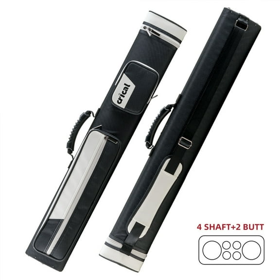 CRICAL pool cue case with 6 Holes Bag, 2x4 Pool Cue Case for Billiard Cue Accessories
