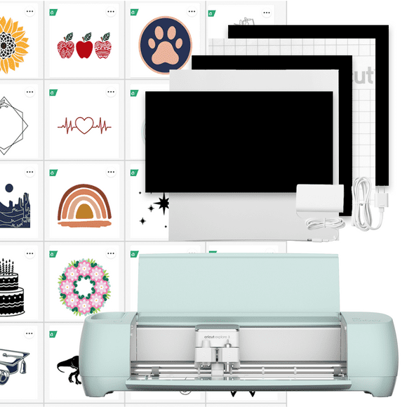 Cricut Explore 3 Smart Die-Cutting Machine, Mint + $50 Digital Content