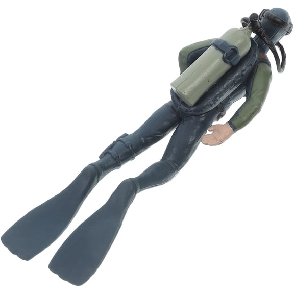 CRILSTYLEO 1 Set Funny Fish Tank Decorations Diver Shape Dark Blue PVC Underwater Scene Decor