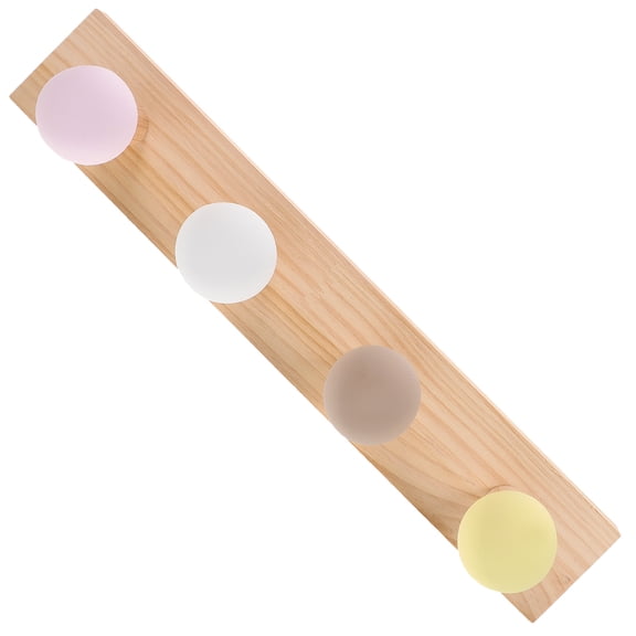 CRILSTYLEO 1 Set Nordic Style Wooden Wall-mounted Hook Heavy-duty for Bedroom and Living Room