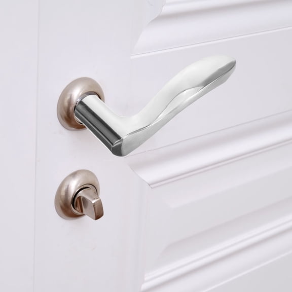 CRILSTYLEO 1 Set Silver Door Handle for Bedroom Use Universal Installation 4.9X2.2X1.0Inch