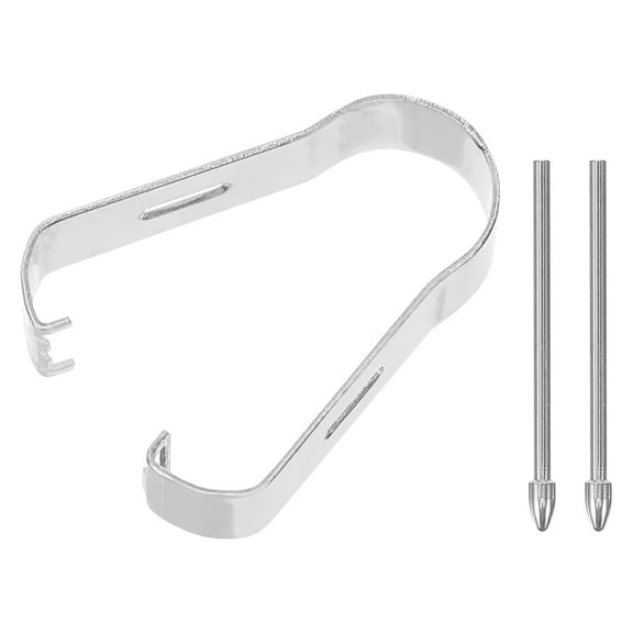 CRILSTYLEO 1 Set Stylus Pen Tips For Note-taking Drawing Silver Stainless Steel 1 Clip