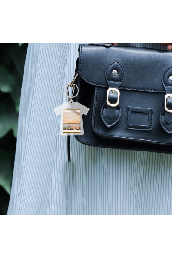 100Pcs Acrylic Photo Key Chain Frames Clear and Sturdy for Custom Picture Displays