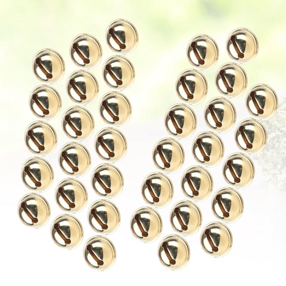 CRILSTYLEO 100Pcs Golden Open Bell Christmas Tree Decorations Cheerful Sound for DIY Crafts