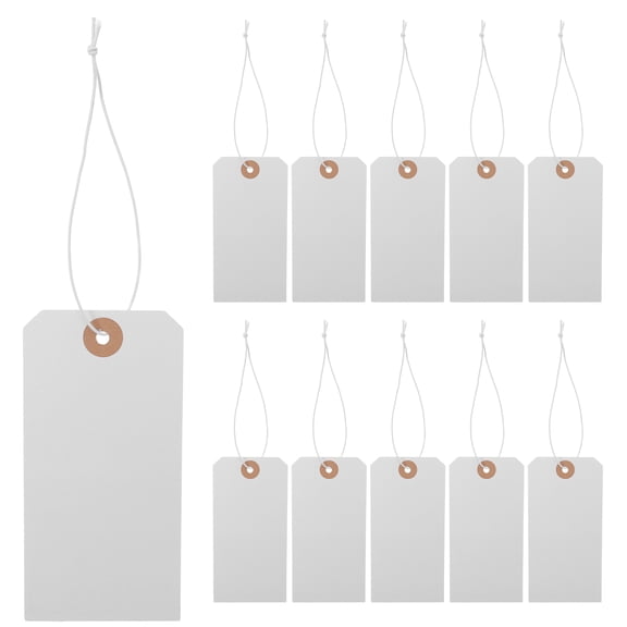 CRILSTYLEO 100Pcs Paper Tags with Wire for Repair Shipping Price Tags Ideal for Businesses