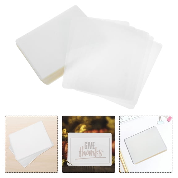 CRILSTYLEO 100Pcs Clear 4-Inch 8-Mil Thermal Laminating Sheets Photo Film