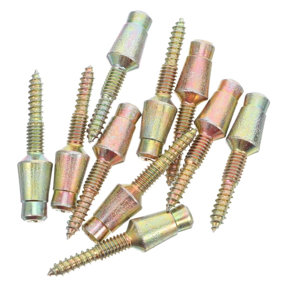 CRILSTYLEO 10Pcs Golden Metal Door Hinge Screws with Safety Pin Design for Enhanced Stability
