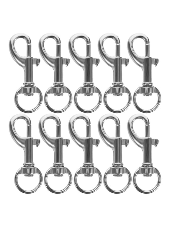 10Pcs Heavy Duty Swivel Snap Hooks Metal Clasp for Dog Chains and Keychains