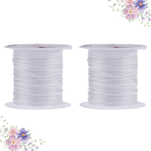 CRILSTYLEO 10-Pack White Stretchy Elastic Jewelry Cord for Beaded Bracelets, Necklaces, Crafting and Jewelry Making