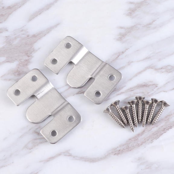 CRILSTYLEO 10Pcs Stainless Steel Furniture Corner Code Photo Frame Hanger for Holding Wedding Photos and Art Frames