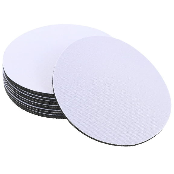 CRILSTYLEO White Rubber Sublimation Blank 10-Pack, 3.9 x 3.9 x 0.08 Inches, and