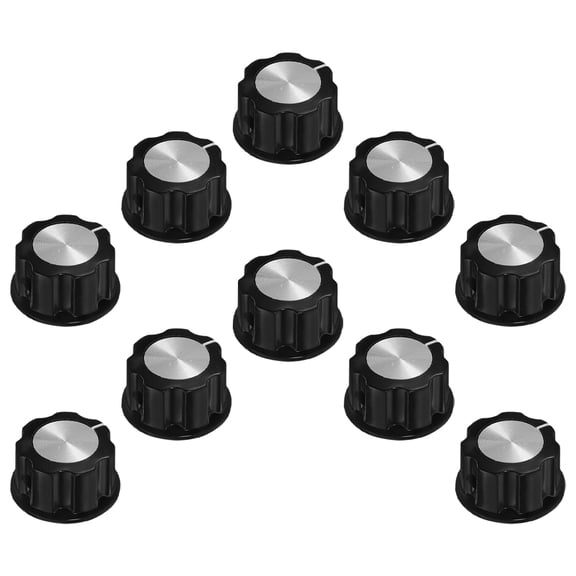 CRILSTYLEO 10Pcs Universal Black Volume Control Knobs Smooth Adjustment for Electric Guitar and Bass