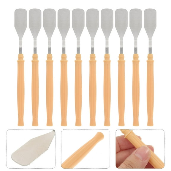 CRILSTYLEO 10Pcs Watercolor Tools for Pigment Mixing with Stainless Steel Material