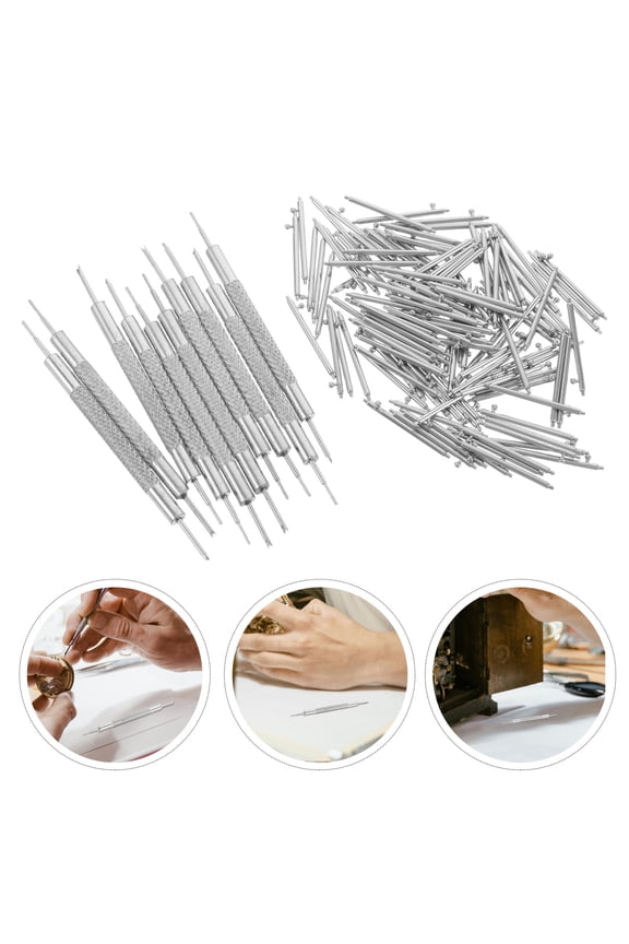 110-Piece Stainless Steel Watch Band Pin Set with Heavy Duty Link Remover Tool for