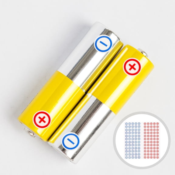 CRILSTYLEO 120-Piece Safety Warning Decals, PVC Polarity Stickers for Equipment, Assorted Colors, Caution Labels