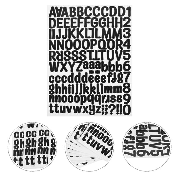 CRILSTYLEO 12Pack Decorative Numbers Stickers Black for Diy and ...