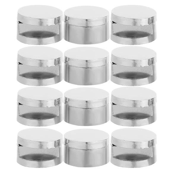 CRILSTYLEO 12Pcs Bathroom Mirror Holder Clips Plated Silver Zinc Alloy Secure Support for Frameless Glass Mirrors