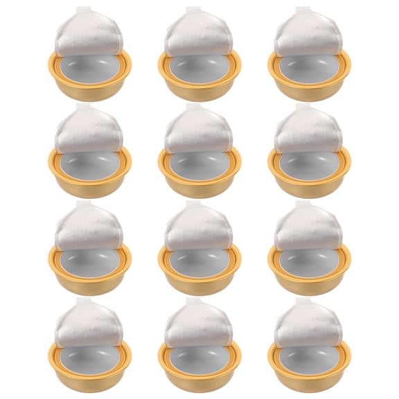 CRILSTYLEO 12Pcs Leak Proof Aluminum Food Storage Cans in Golden with Lid Multi Purpose