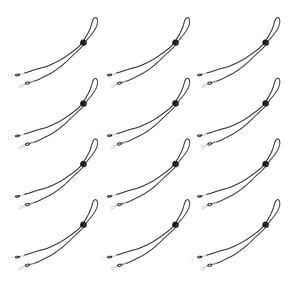 CRILSTYLEO 12Pcs Mask Hanging Rope Adjustable Black Holder with Buckle for Home Use and Outdoor