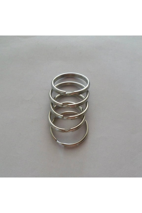 12Pcs Stainless Steel Round Key Rings Durable Split Rings for Key Holding and Crafts Plated Silver