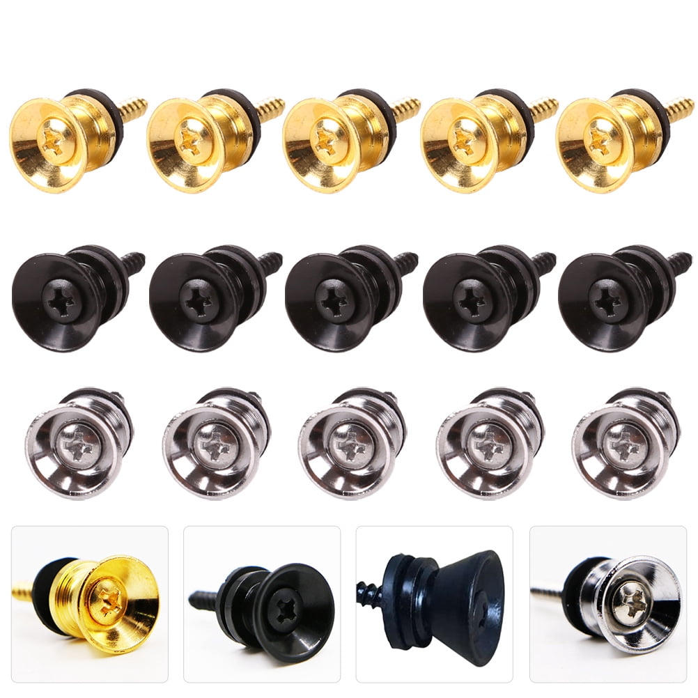 CRILSTYLEO 15pcs Guitar Strap Endpins and Buttons for Secure Attachment ...