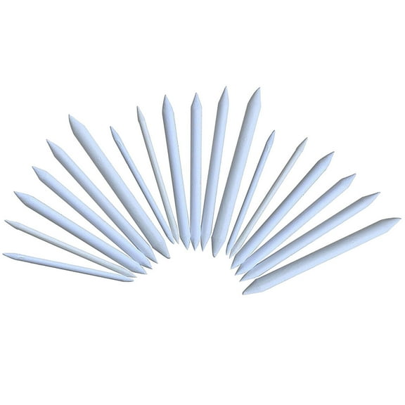 CRILSTYLEO 18-Piece White Blending Stumps Set with Metal Tips for Artists, Sketching, Shading, Drawing Tools Kit