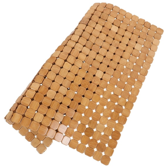 CRILSTYLEO 1Pack Bamboo Seat Cushion Light Brown Octagonal Small For Non Slip 15.7x15.7in