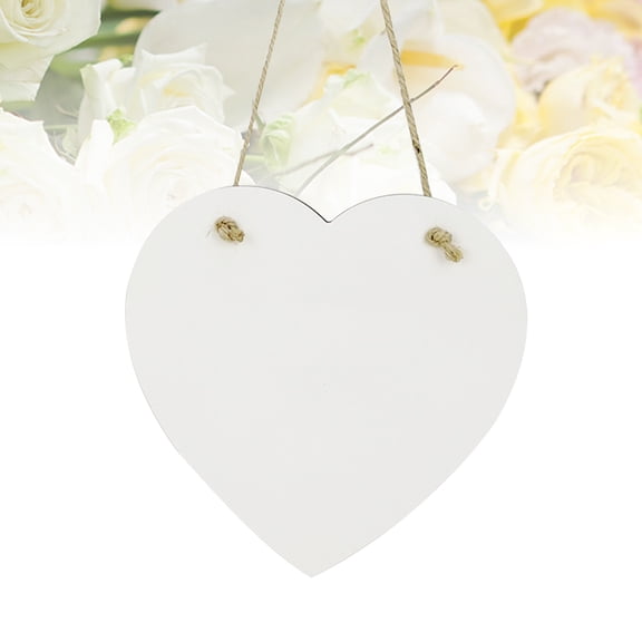 CRILSTYLEO 1Pack Front Door Hanging Decor Plate Density Board Heart Shape Plaque for Bar
