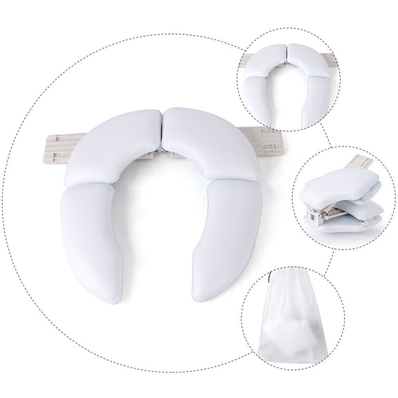 CRILSTYLEO 1Pack Kids Toilet Ring Pad White Potty Training Seat for Travel